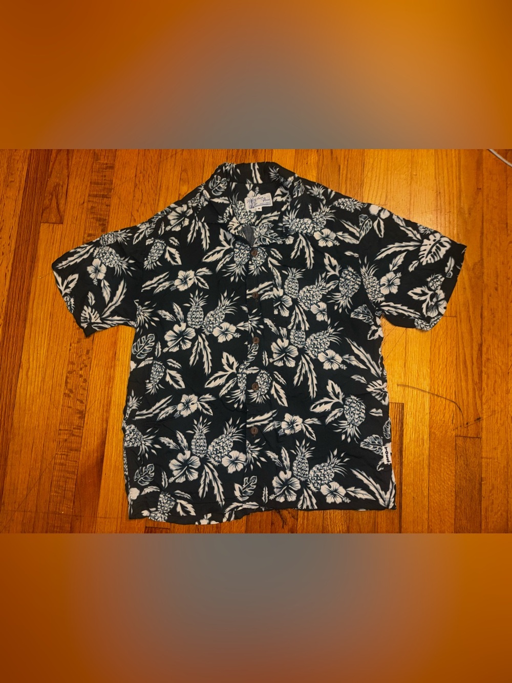 Toes on the Nose Men's M Reg Floral Hawaiian Tropical SS Button-Up